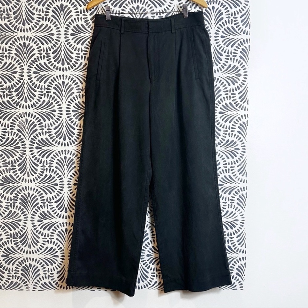 Everlane Pleaded Wide Leg Charcoal Pants FLAWED